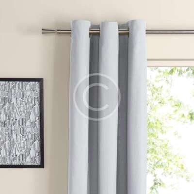 Zen Ecru Plain Eyelet Curtains